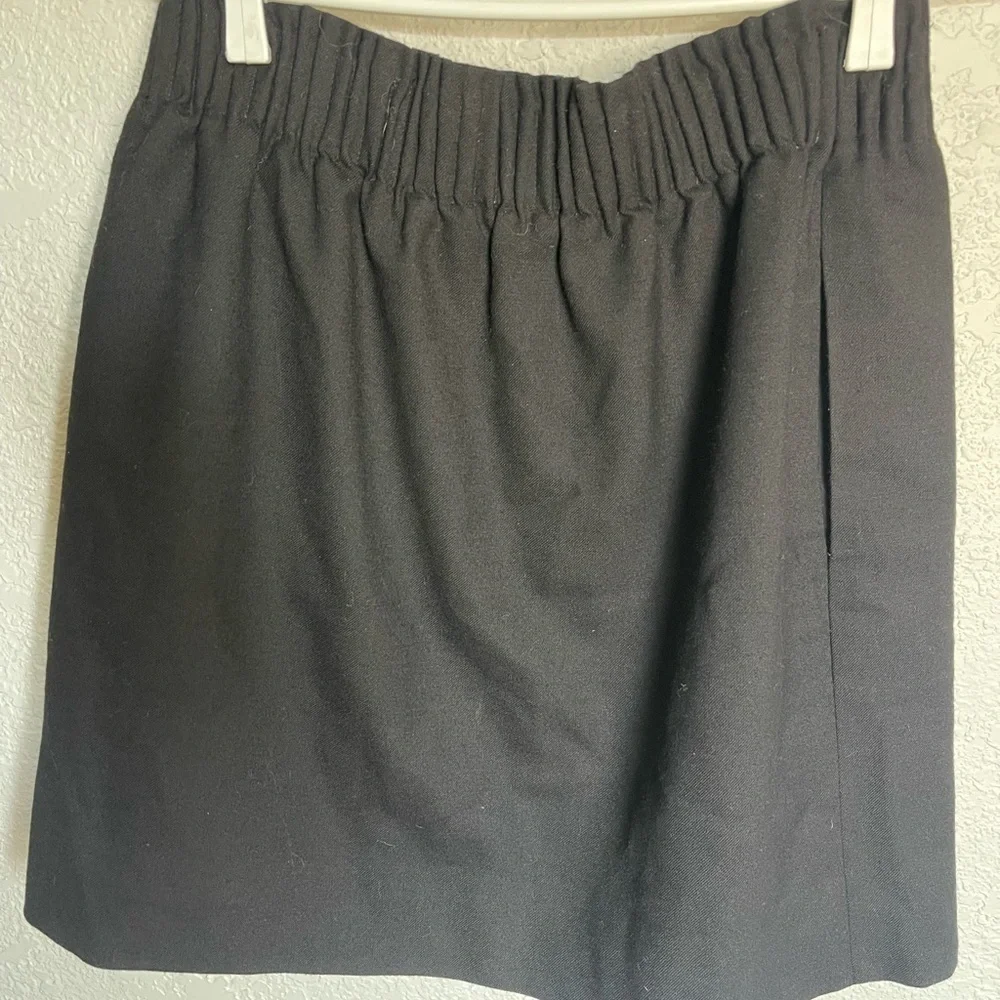 Jcrew black paper bag wool skirt